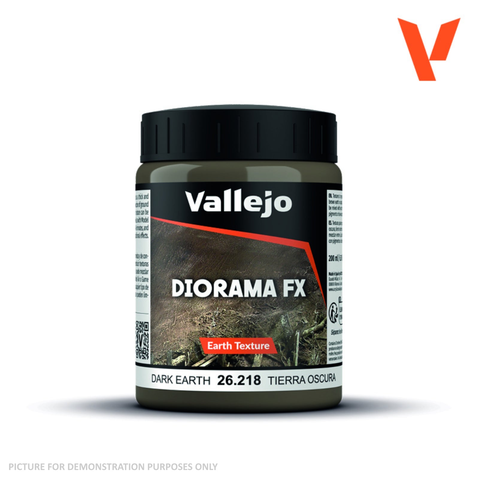 Vallejo Diorama Effects - 26.218 Earth Texture Acrylic Dark Earth 200ml